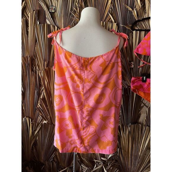 Eeni Meeni Vintage 60s Flower Power Mod Bikini with Coverup Micro Mini Dress - Picture 5 of 12